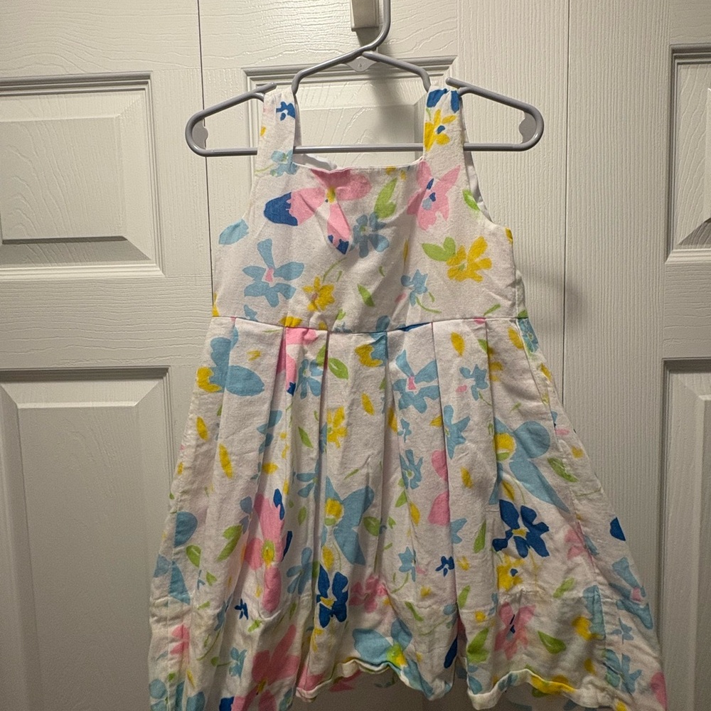 White and Pink Halter Sundress Sleeveless Casual